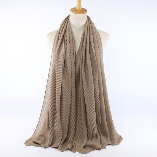 Pañuelo de algodón plisado para mujer - Image 28