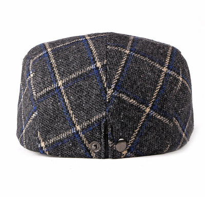 Boina Escocesa Retro Británica de Lana para Hombre - Diseño Cuadriculado Casual - Image 5
