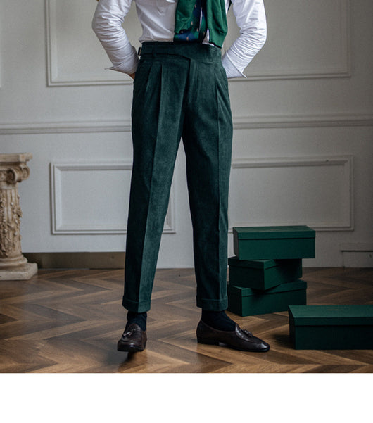 Pantalones de Pana Rectos Cintura Alta para Hombre - Image 9