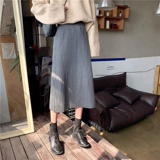 Falda Tejida Acolchada Midi para Mujer - Image 15