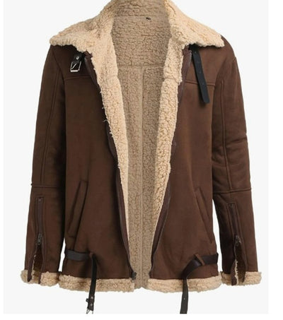 Chaqueta Acolchada Peluda para Hombre - Abrigo Grueso de Invierno - Image 10