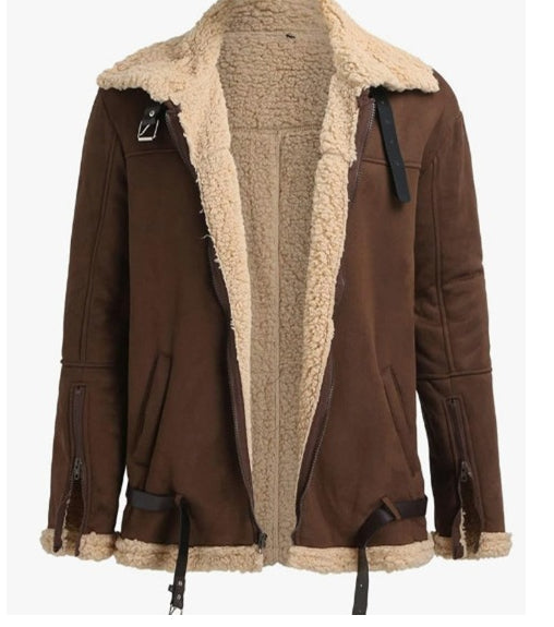 Chaqueta Acolchada Peluda para Hombre - Abrigo Grueso de Invierno - Image 10