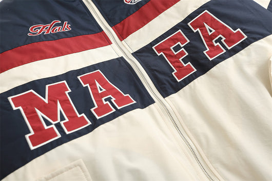 Chaqueta Acolchada de Algodón con Bordado de Letras y Contraste de Colores - Image 15