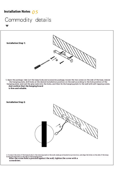 Lámpara de Pared Colgante Lujo Minimalista para Dormitorio y Sala - Image 8