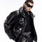 Abrigo de inverno grosso com linha refletora para homem