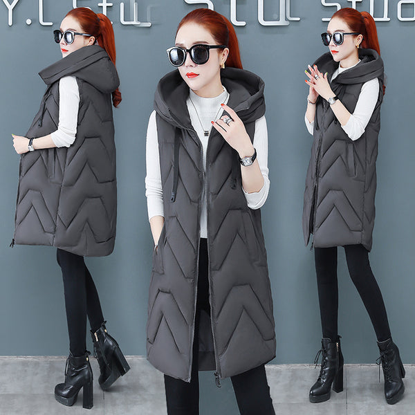 Chaleco Acolchado Coreano Slim Fit para Mujer
