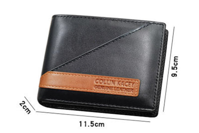 Cartera Corta de Cuero Genuino para Hombre - Image 15