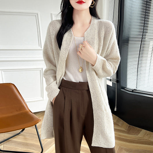 Cardigan de Lana con Cuello Redondo para Mujer - Image 7