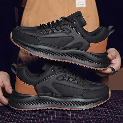 Tenis Deportivos de Plataforma Ligeros con Suela Suave - Cuero Casual para Hombre - Image 8
