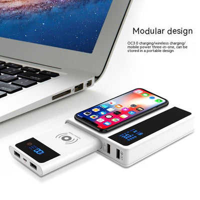 Cargador Inalámbrico Portátil 3 en 1 - Carga Rápida QC 3.0 y Qi 10W - Image 10