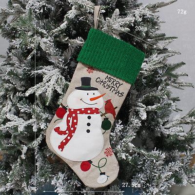 Calcetines Navideños Artesanales de Tela con Decoración Creativa - Image 15