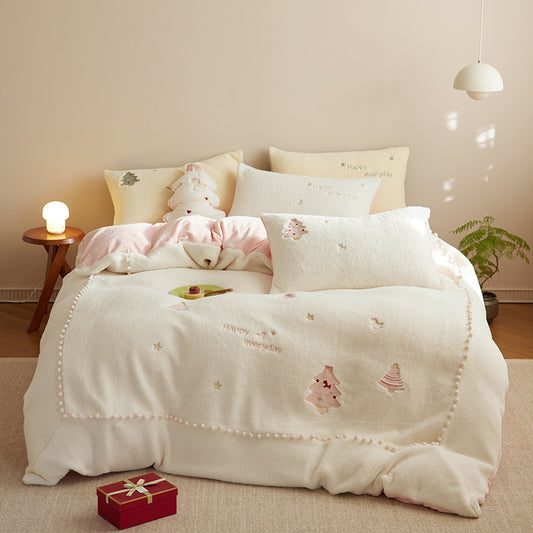 Juego de Cama Princesa de Fibra de Leche - 4 Piezas Invierno