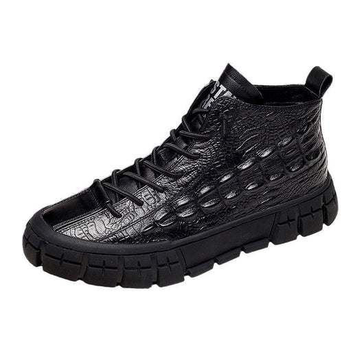 Zapatos Casuales de Cuero para Hombre - Estilo Alto y Medio - Image 2