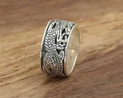 Anillo de Plata Thai S925 Vintage Hecho a Mano para Hombre - Image 3