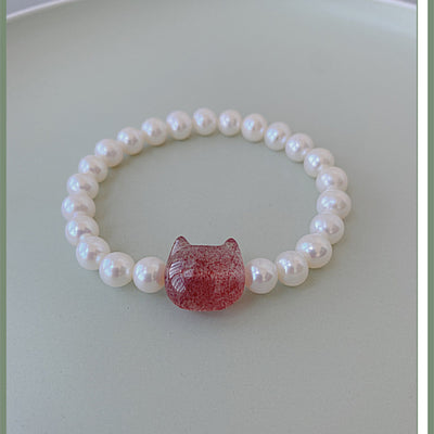 Pulsera Ojo de Gato Perla Blanca para Mujer - Image 5