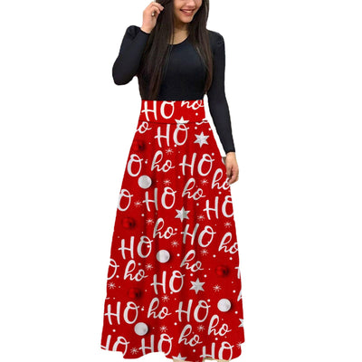 Conjunto de Falda Larga con Estampado Navideño Europeo y Americano - Image 16