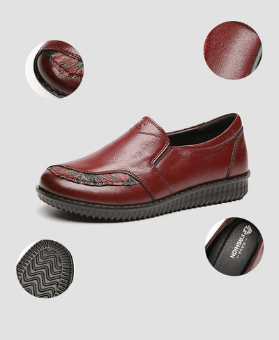 Zapatos Casuales de Cuero Suave con Suela Plana para Mujeres Mayores - Image 7