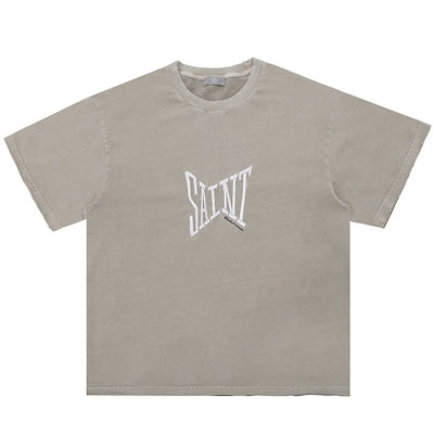 Camiseta Retro con Alfabeto de Manga Corta - Image 7