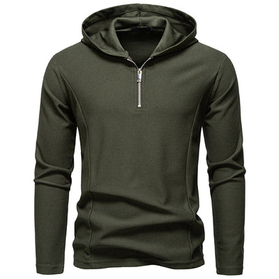 Sudadera Casual con Cierre Medio y Capucha - Manga Larga Colores Sólidos - Image 9
