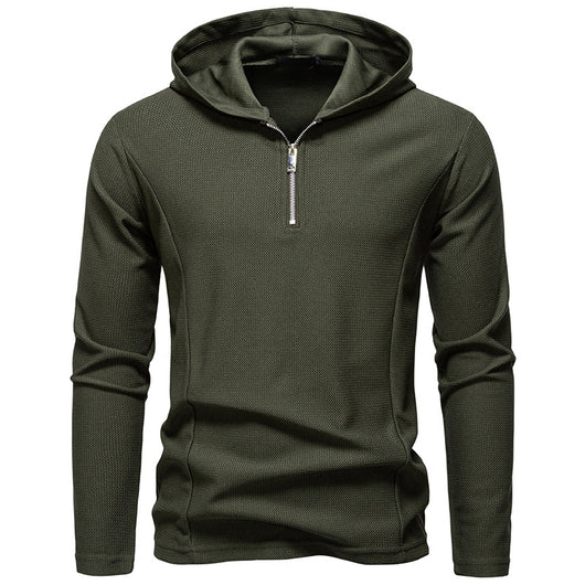 Sudadera Casual con Cierre Medio y Capucha - Manga Larga Colores Sólidos - Image 9