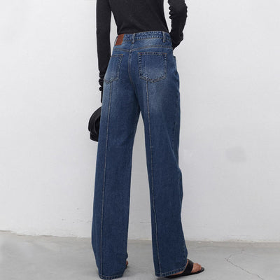 Jeans Mujer Corte Recto con Costuras Tridimensionales - Image 3