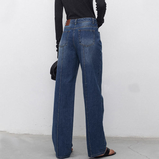 Jeans Mujer Corte Recto con Costuras Tridimensionales - Image 3