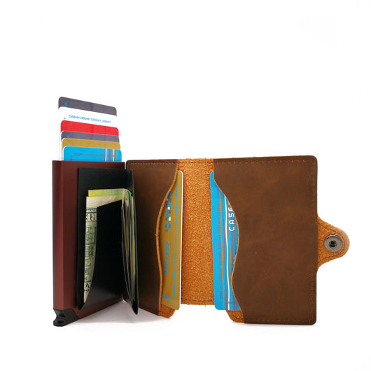 Billetera de Cuero con Protección RFID y Cierre Automático Antirrobo - Image 6