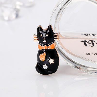 Broche Gato Diamantado Adorable y Creativo