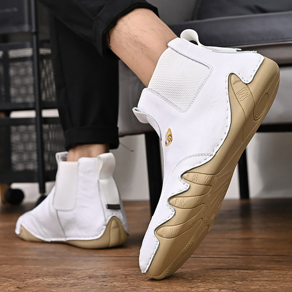 Zapatos Casuales Cálidos para Hombre de Cuero - Botines Tipo Mocasín