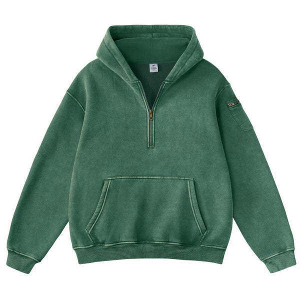 Sudadera Casual Suelta con Cierre de Hombre