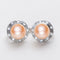 Natural Strong Freshwater Genuine Pearl Earrings In S925 Plateado Rosado 8to9mm
