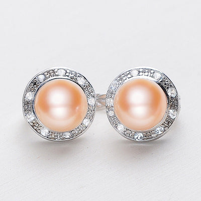 Aretes de Perlas Naturales Agua Dulce en Plata S925 - Image 3