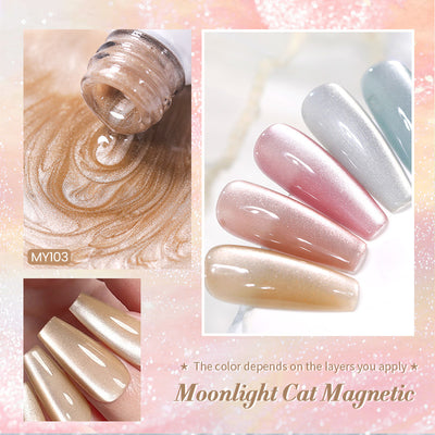 Esmalte de Uñas Gel Ojo de Gato Blanco Porcelana - Efecto Luz Lunar - Image 4