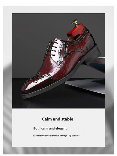 Zapatos Oxford Brogue de Cuero para Hombre - Punta Cuadrada Estilo Japonés - Image 13