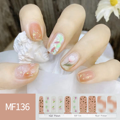 Pegatinas de Uñas Tulipanes Pintados a Mano - Image 47