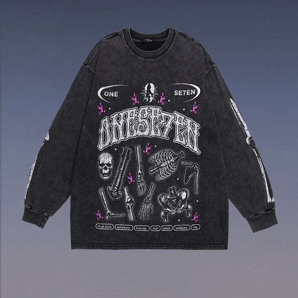Remera Manga Larga Efecto Desgastado