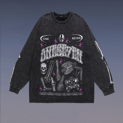 Remera Manga Larga Efecto Desgastado