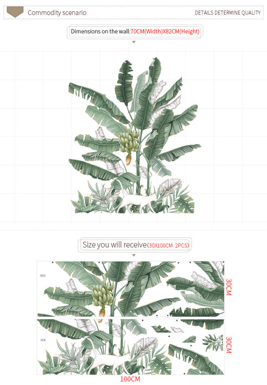 Papel Tapiz Autoadhesivo Árbol de Plátano para Dormitorio y Sala - Image 7
