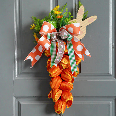Guirnalda Decorativa de Pascua con Zanahoria y Tulipán para Puerta - Image 6