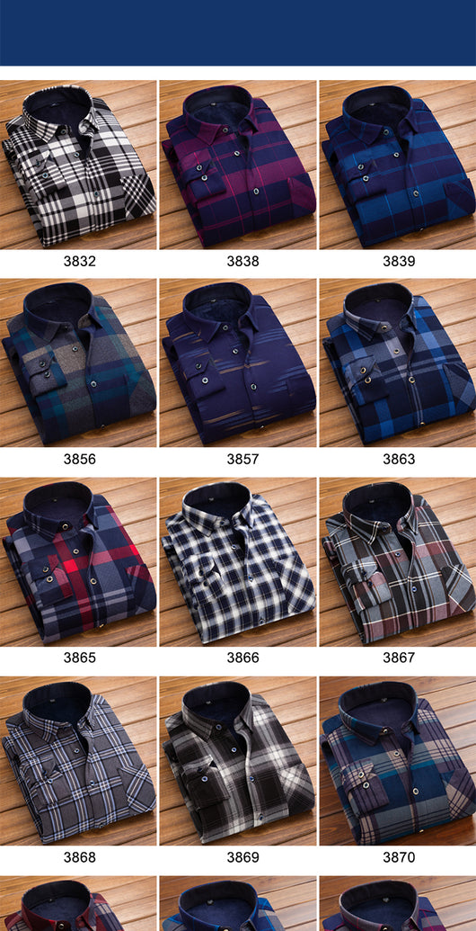 Camisa Cuadriculada Térmica para Hombre Talla Grande - Image 29