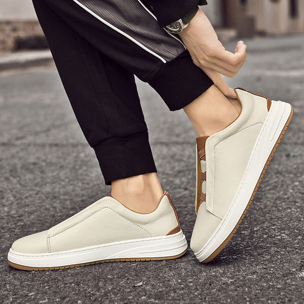 Zapatos Casuales de Cuero Genuino Nobuk - Slip-on Cómodos