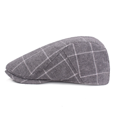 Gorra de Cuadros Estilo College en Algodón para Hombre - Image 13