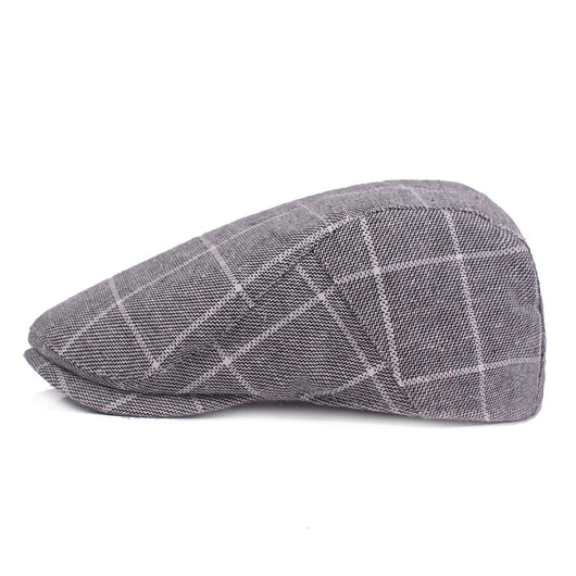 Gorra de Cuadros Estilo College en Algodón para Hombre - Image 13