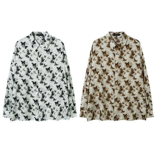 Camisa Suelta Estampado Floral Completo para Hombre - Image 10
