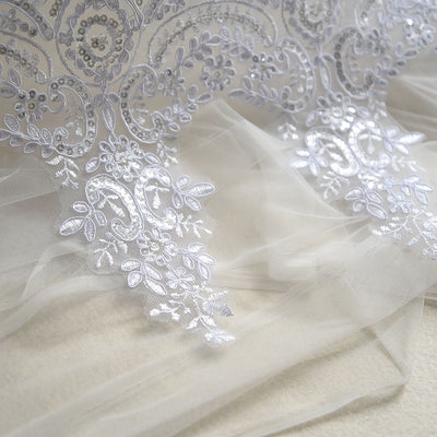 Accesorios de Encaje Secuencia Bordado para Boda con Efecto Pestañas - Image 32