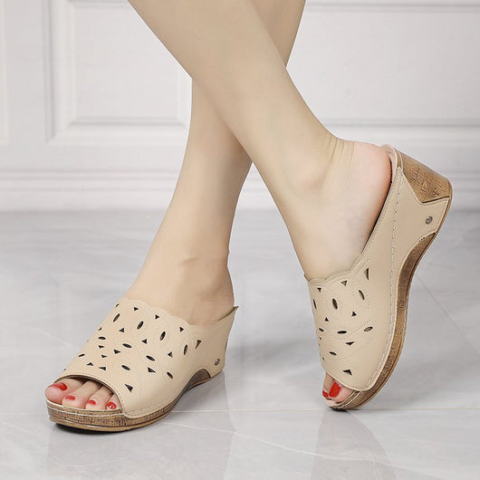 Sandalia Cuña Slip-On con Punta Abierta para Mujer - Image 30
