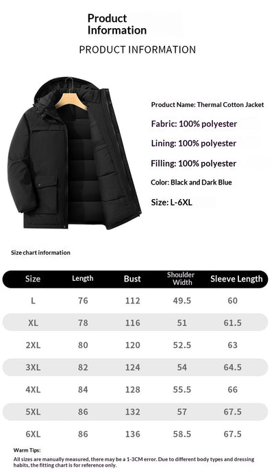 Chaqueta Gruesa para Hombre con Capucha Desmontable - Image 6