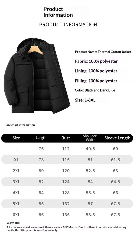 Chaqueta Gruesa para Hombre con Capucha Desmontable - Image 6