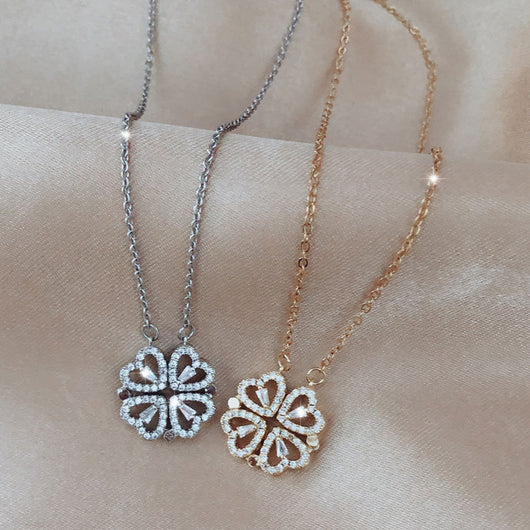 Collar Trébol de Cuatro Hojas Desmontable con Circones - Cadena Corta Multiuso para Mujer - Image 6