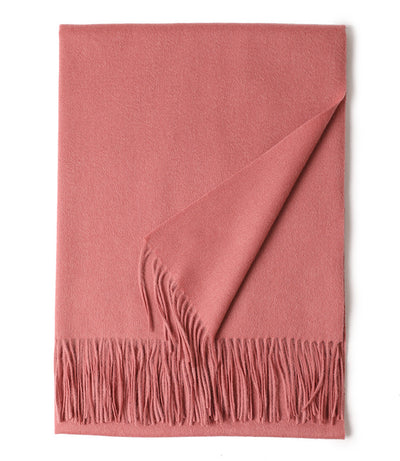 Bufanda de Lana Gruesa con Borlas - Abrigo Cálido en Colores Sólidos - Image 7